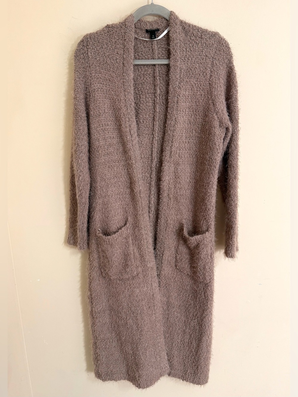 TORRID Womens Popcorn Knit Duster Cardigan 0 L Cozy Longline Boho Fuzzy Cottage
